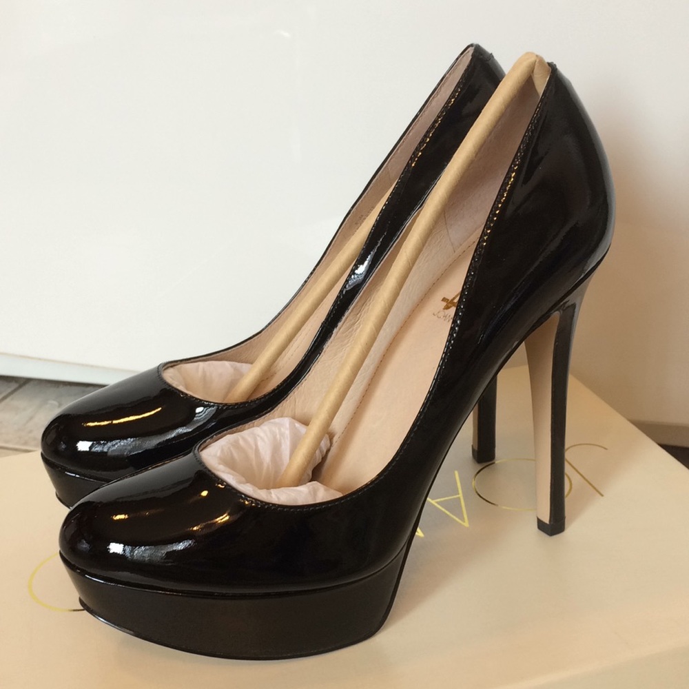 New Joan & David Patent Leather Black Pumps